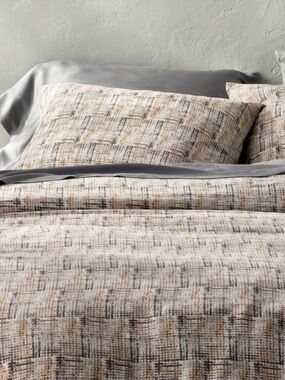 New Casaluna Heavy Weight Linen Blend Duvet & Sham Set King Size